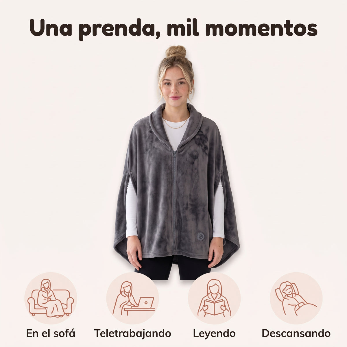 Una prenda, mil momentos: en el sofá, teletrabajando, leyendo y descansando